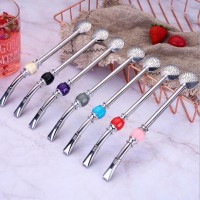 8.3 Inch Stainless Steel Straws Metal straws Drinking Straws for Tumblers Cold Beverage with Cleaning Brush